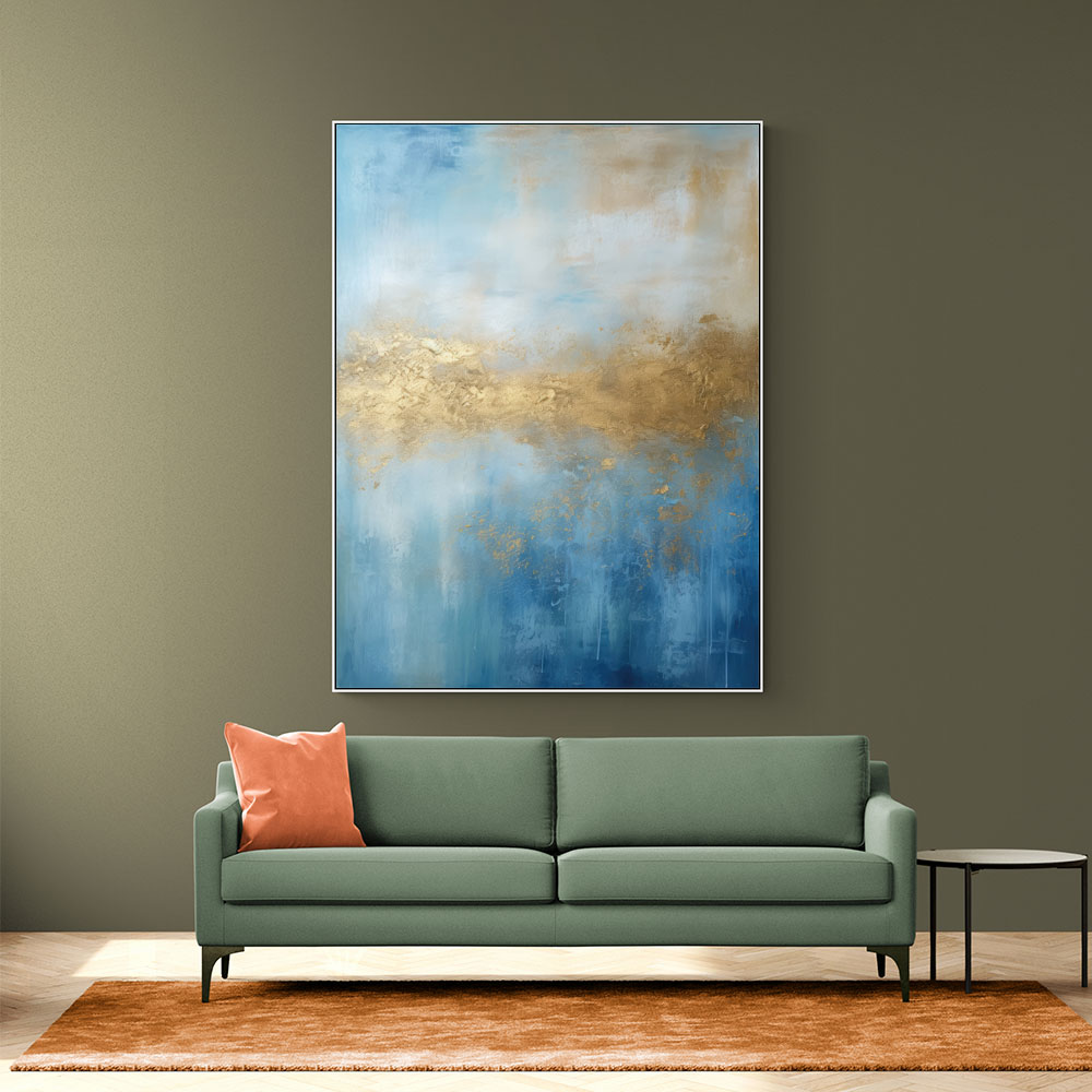 Blue & Gold Abstract 16 Wall Art