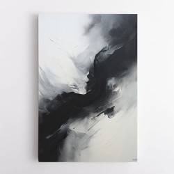 Black Brush Strokes Abstract Wall Art