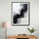 Black Brush Strokes Abstract Wall Art