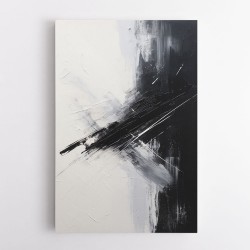 Black Brush Strokes 2 Abstract Wall Art