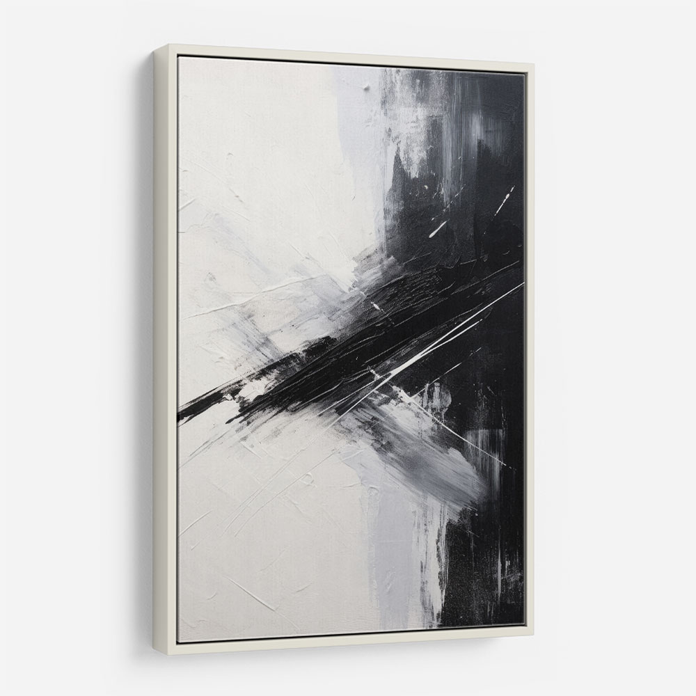 Black Brush Strokes 2 Abstract Wall Art