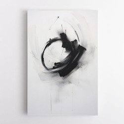 Black Brush Strokes 3 Abstract Wall Art