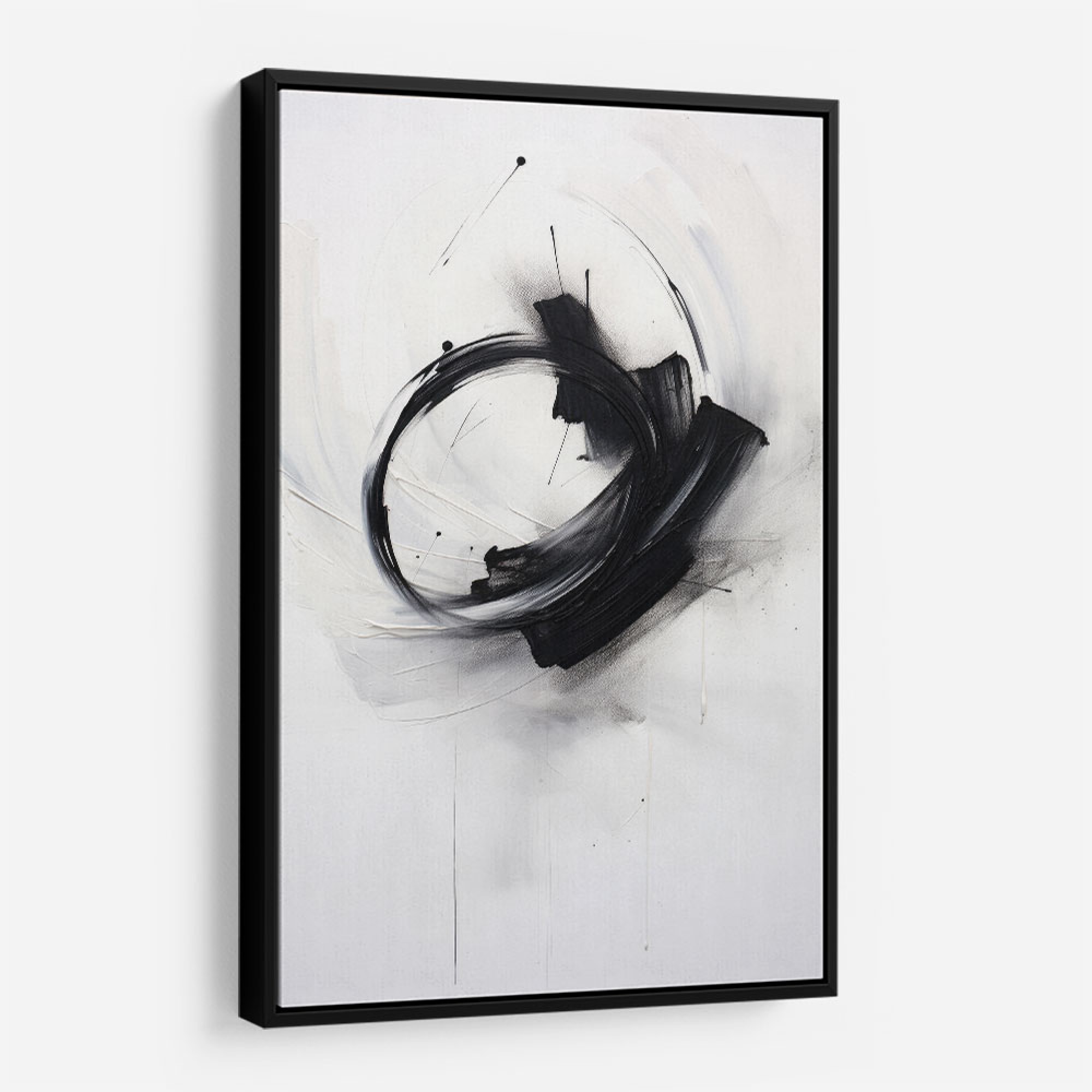 Black Brush Strokes 3 Abstract Wall Art