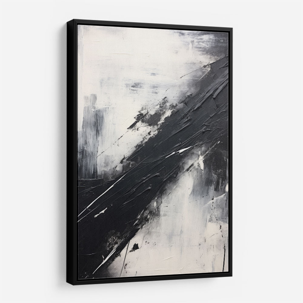 Black Brush Strokes 4 Abstract Wall Art