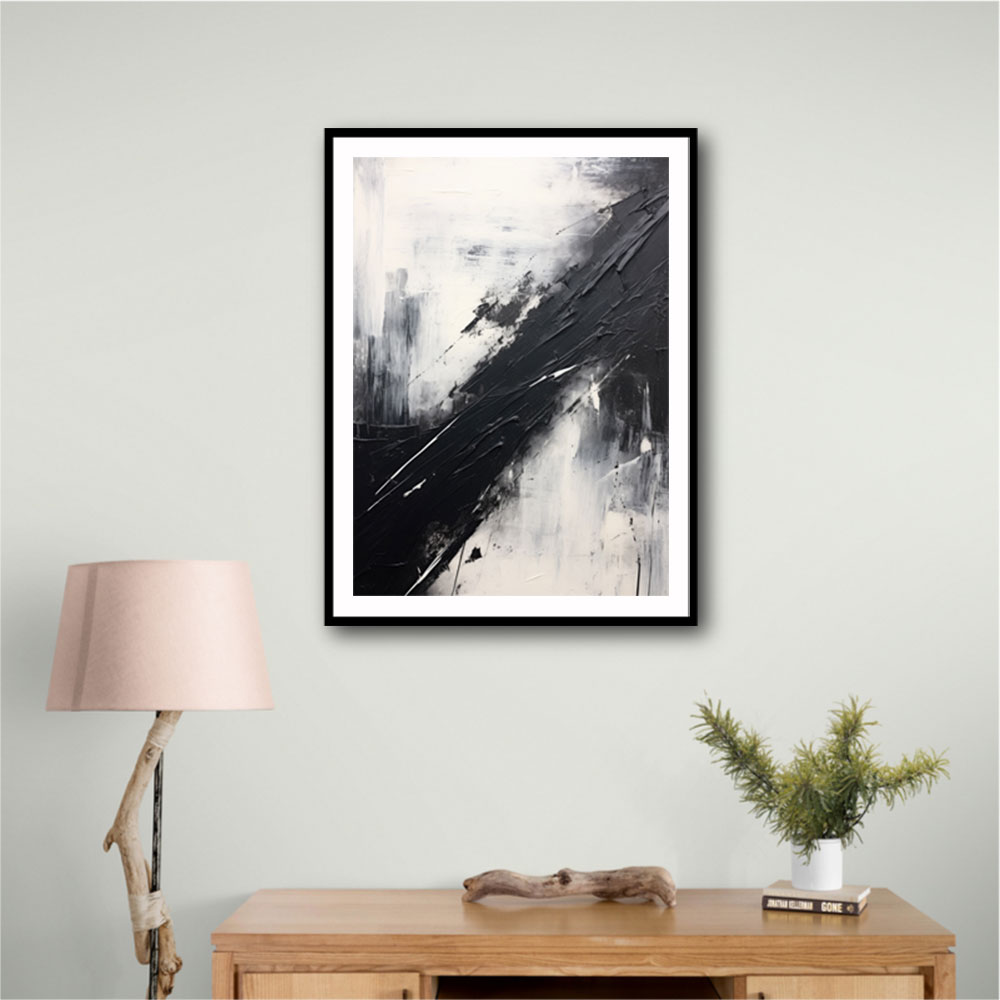 Black Brush Strokes 4 Abstract Wall Art