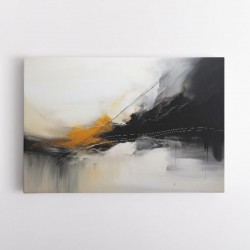 Black & Gold Abstract Strokes 3 Wall Art