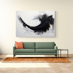 Black Brush Strokes 5 Abstract Wall Art