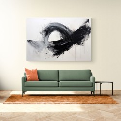 Black Brush Strokes 6 Abstract Wall Art