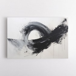 Black Brush Strokes 6 Abstract Wall Art