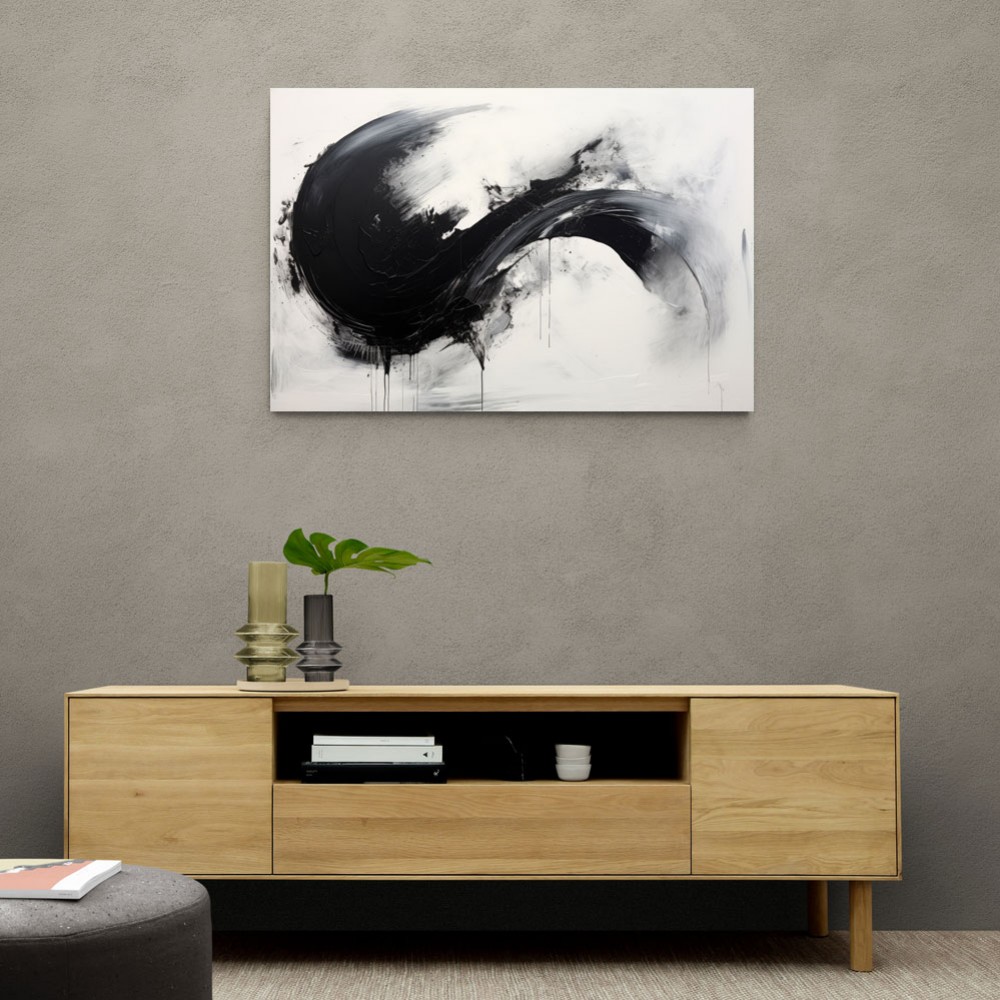 Black Brush Strokes 7 Abstract Wall Art