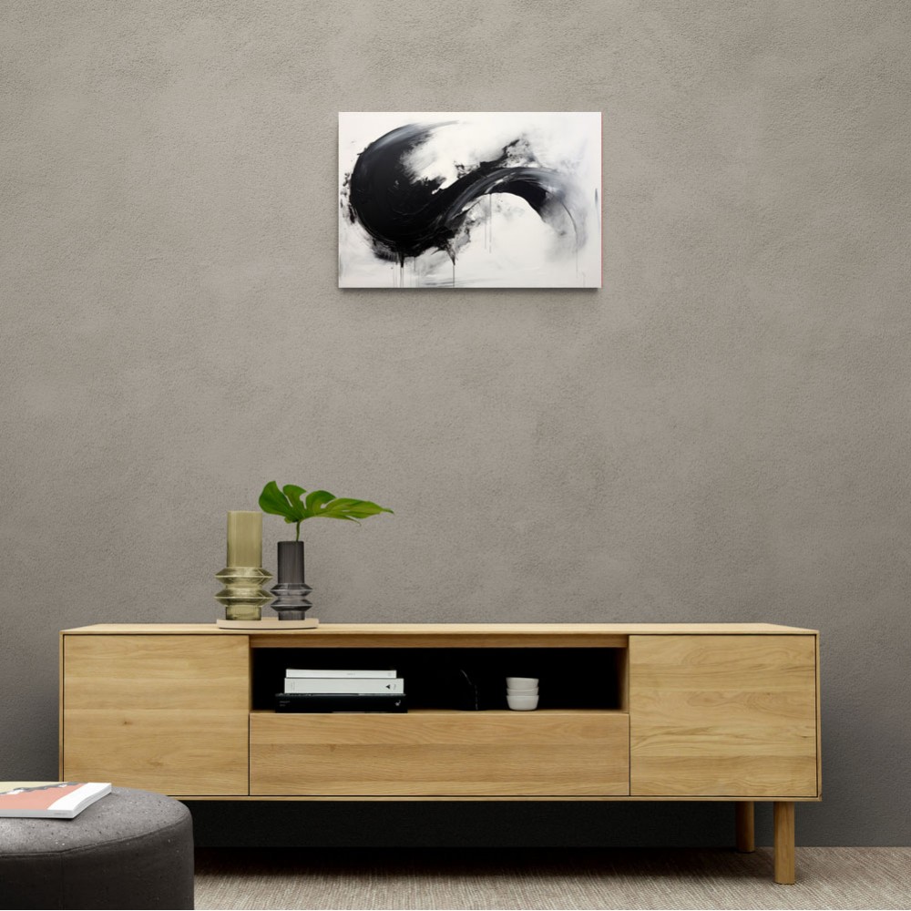 Black Brush Strokes 7 Abstract Wall Art