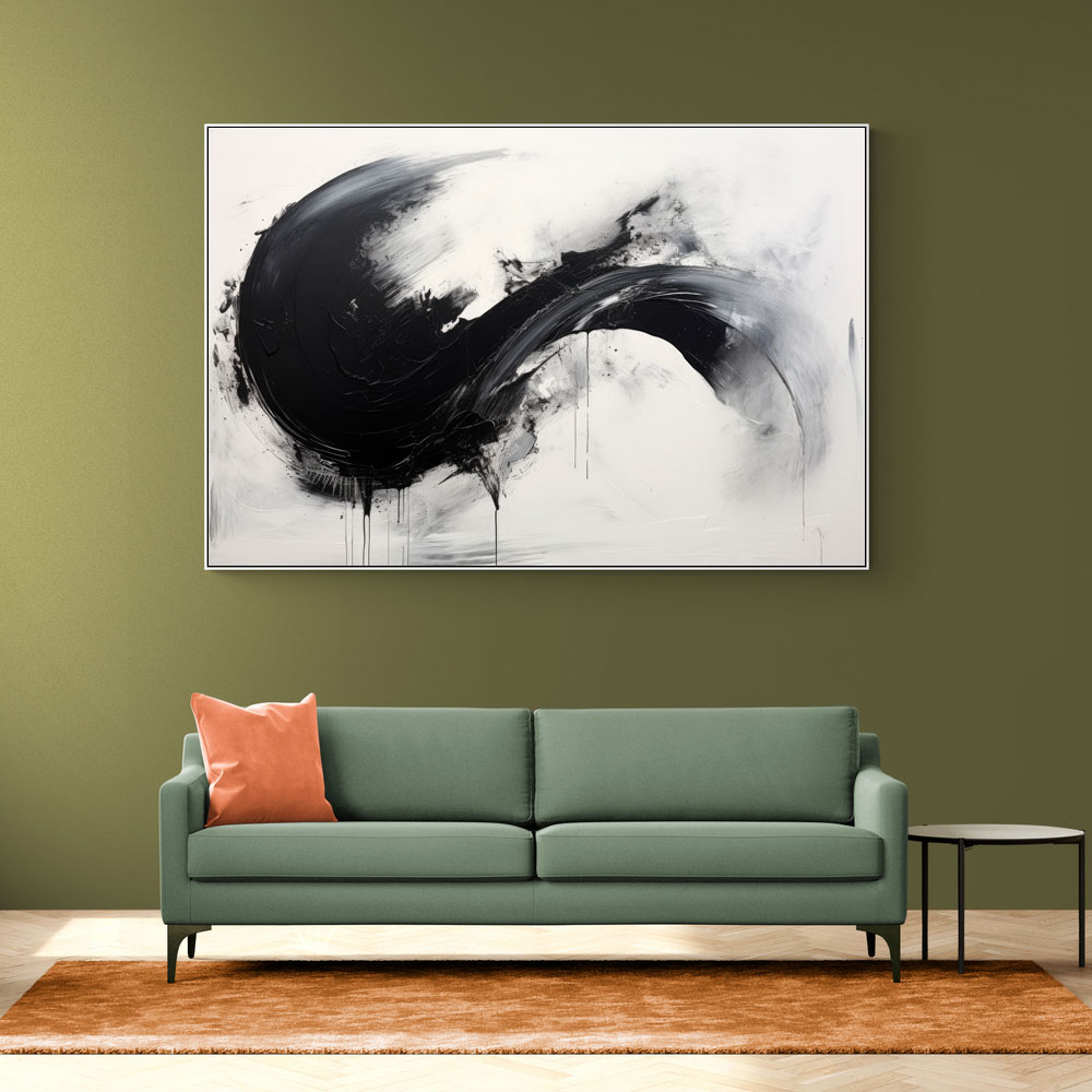 Black Brush Strokes 7 Abstract Wall Art