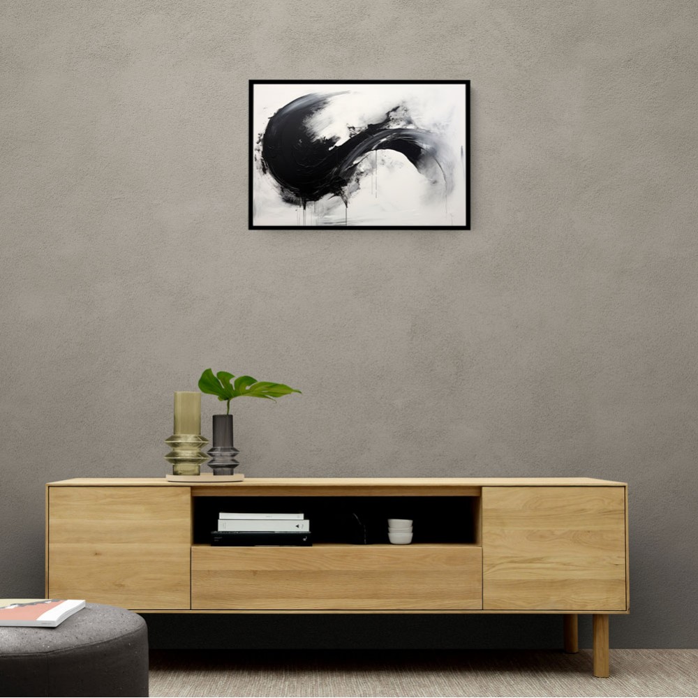 Black Brush Strokes 7 Abstract Wall Art