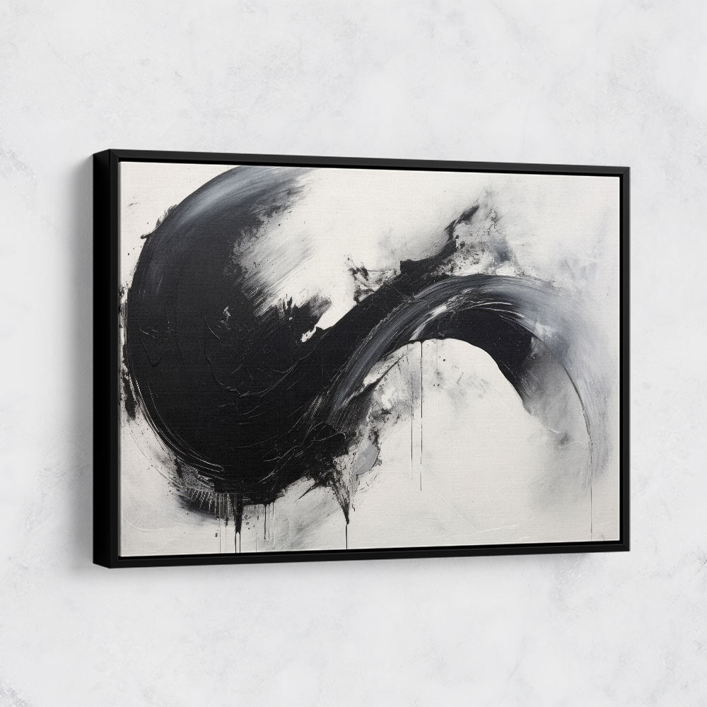 Black Brush Strokes 7 Abstract Wall Art