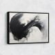 Frame Colour:: Black Black Brush Strokes 7 Abstract Wall Art
