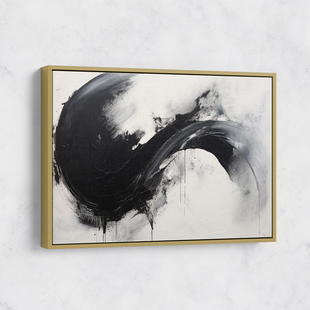 Black Brush Strokes 7 Abstract Wall Art