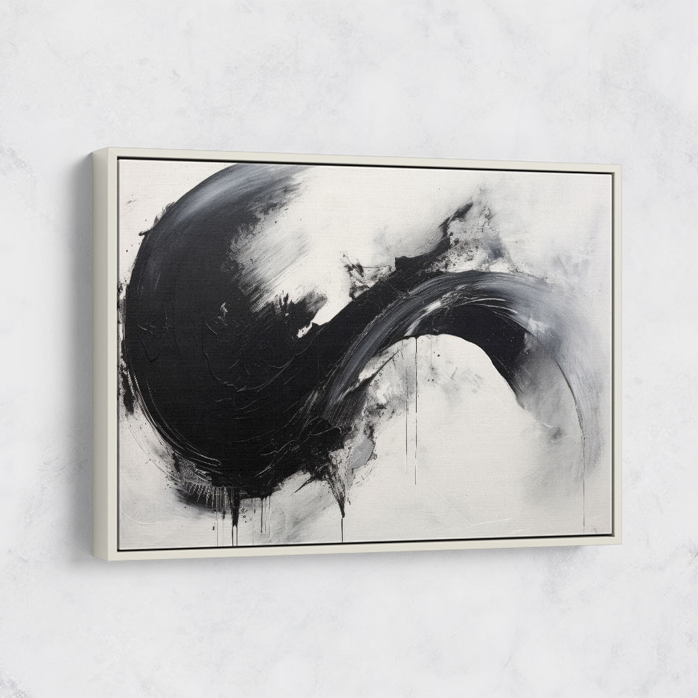 Black Brush Strokes 7 Abstract Wall Art