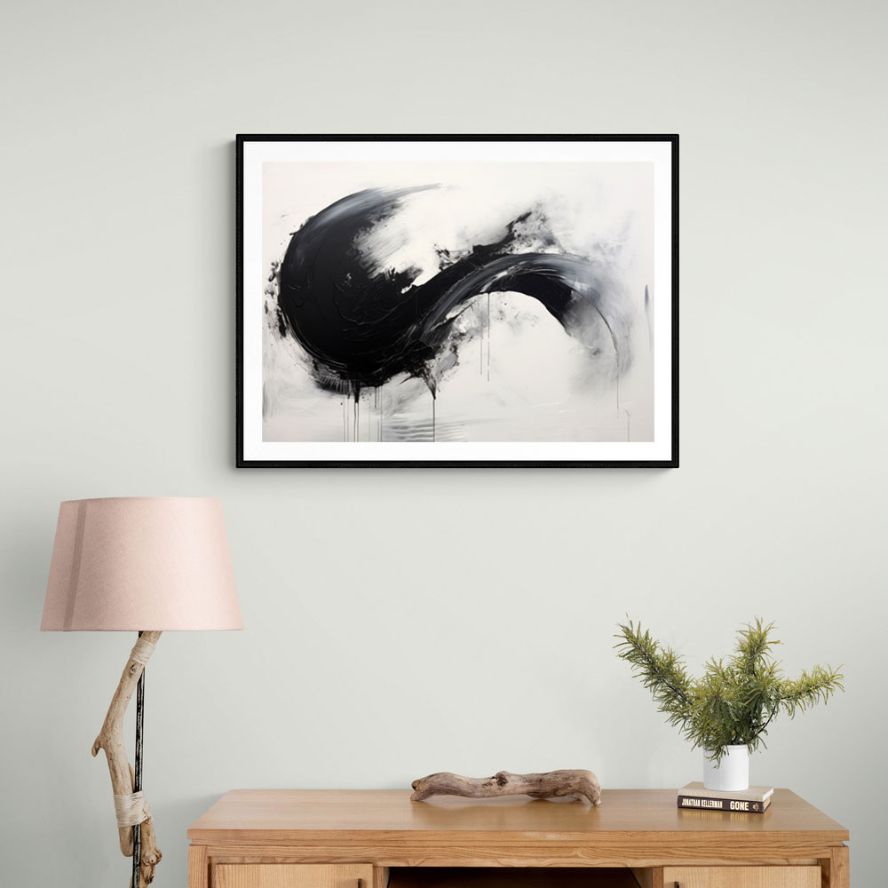 Black Brush Strokes 7 Abstract Wall Art