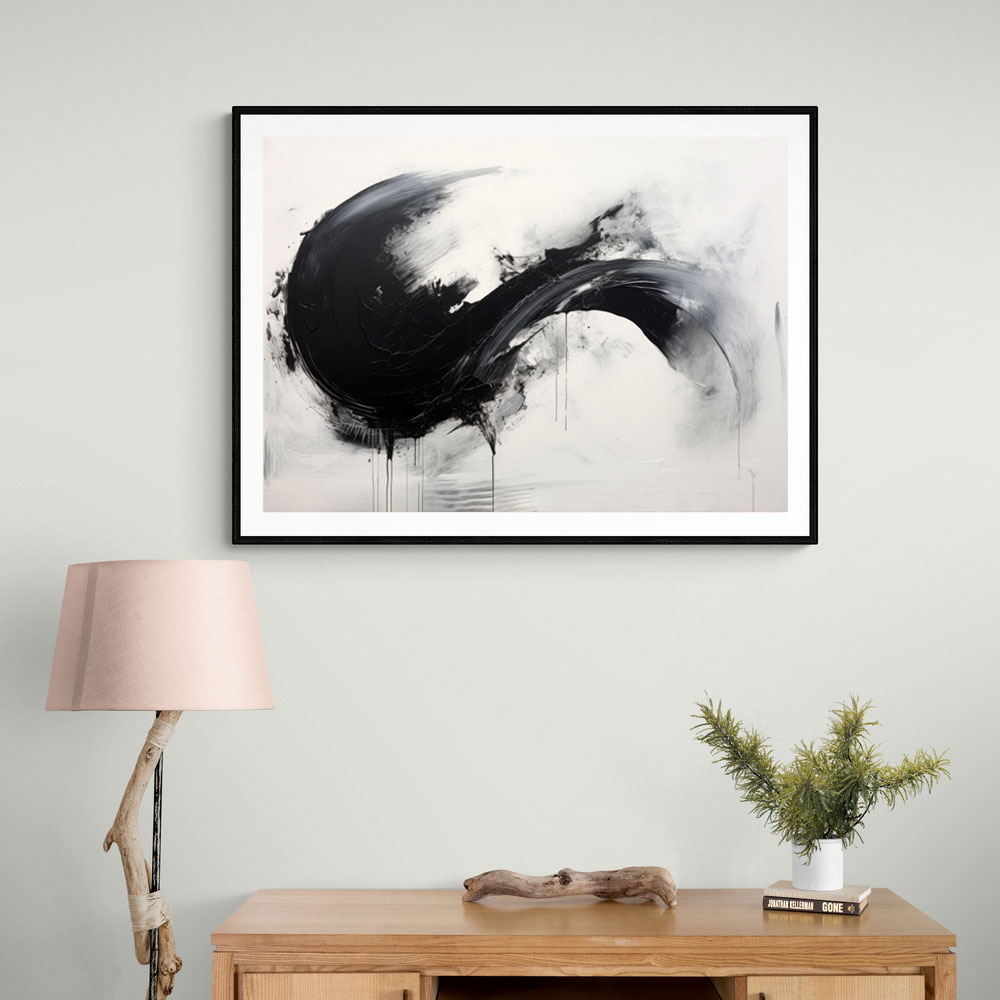 Black Brush Strokes 7 Abstract Wall Art