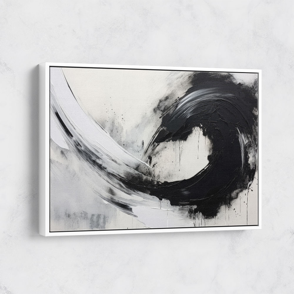 Black Brush Strokes 8 Abstract Wall Art