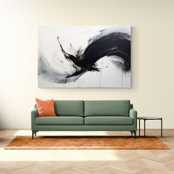 Black Brush Strokes 9 Abstract Wall Art