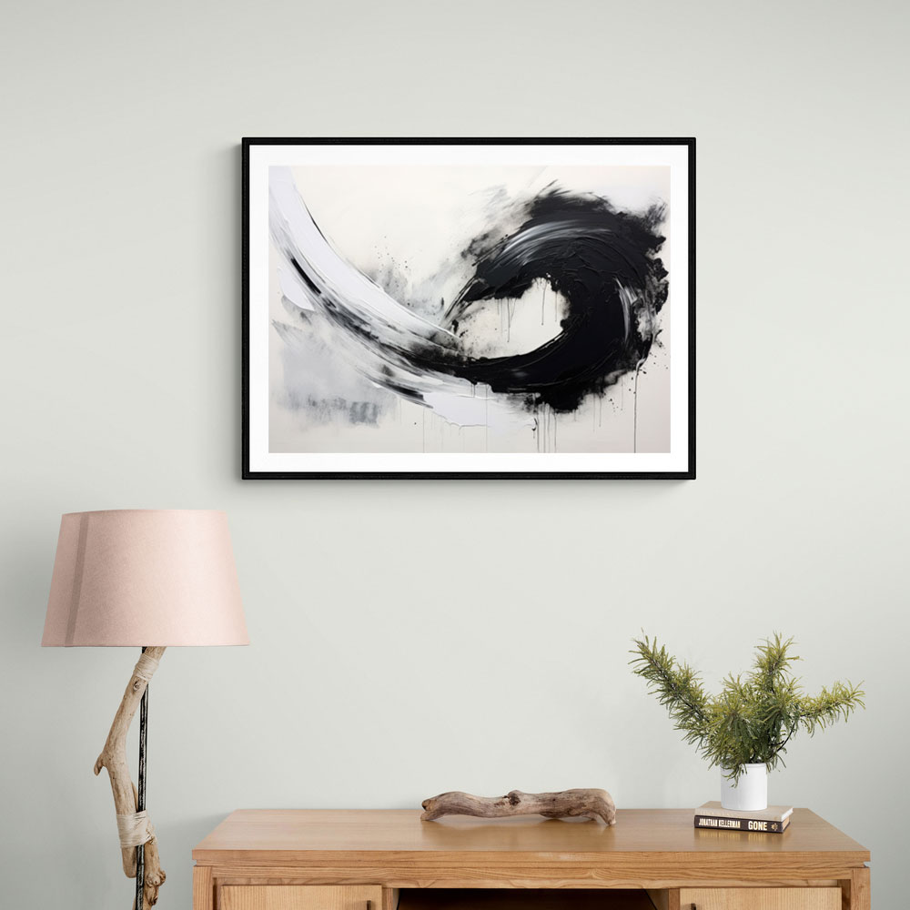 Black Brush Strokes 8 Abstract Wall Art