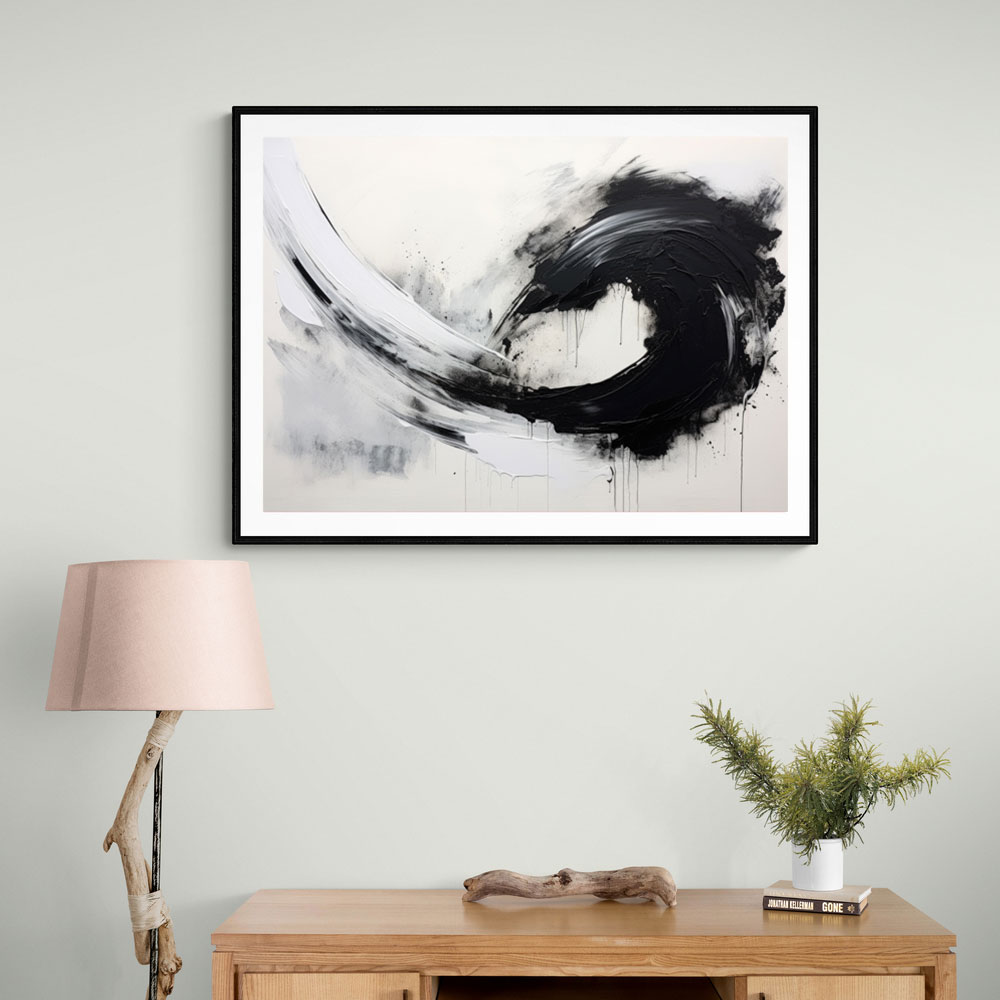 Black Brush Strokes 8 Abstract Wall Art