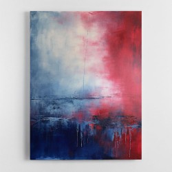 Red & Blue Abstract Wall Art
