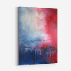 Red & Blue Abstract Wall Art