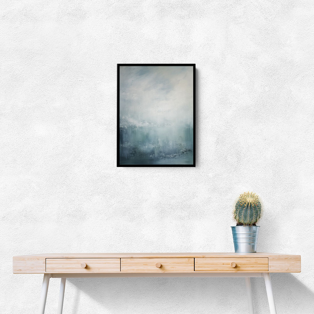 Blue & Silver Abstract 1 Wall Art Blue & Silver Abstract 1 Wall Art