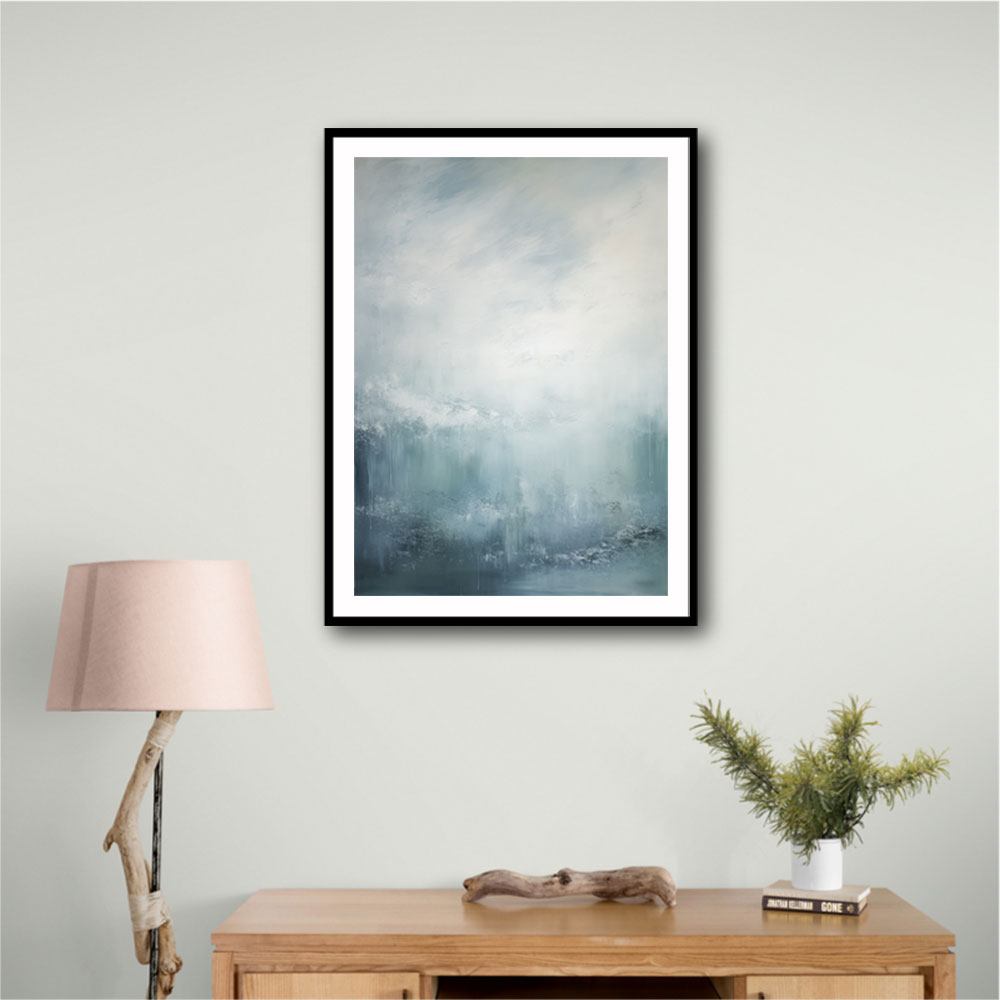 Blue & Silver Abstract 1 Wall Art Blue & Silver Abstract 1 Wall Art