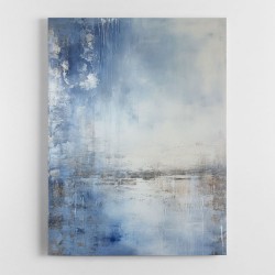 Blue & Silver Abstract Wall Art