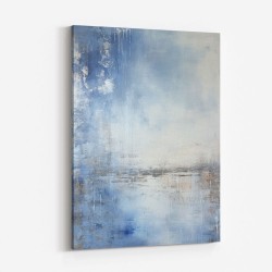 Blue & Silver Abstract Wall Art