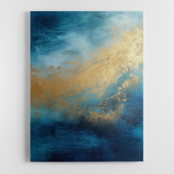 Blue & Gold Abstract 19 Wall Art