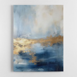 Blue & Gold Abstract 20 Wall Art