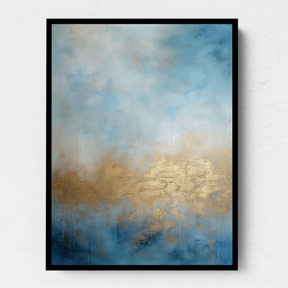 Blue & Gold Abstract 21 Wall Art Blue & Gold Abstract 21 Wall Art