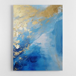 Blue & Gold Abstract 22 Wall Art