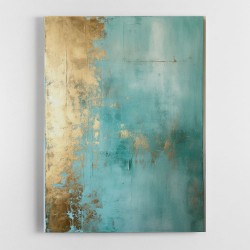 Turquoise & Gold 13 Abstract Wall Art