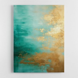 Turquoise & Gold 14 Abstract Wall Art