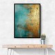 Turquoise & Gold 16 Abstract Wall Art Turquoise & Gold 16 Abstract Wall Art