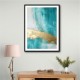 Turquoise & Gold 18 Abstract Wall Art Turquoise & Gold 18 Abstract Wall Art
