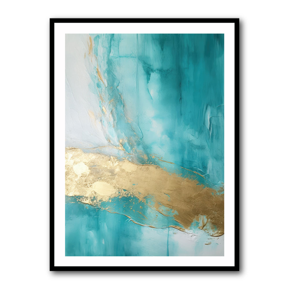 Turquoise & Gold 18 Abstract Wall Art Turquoise & Gold 18 Abstract Wall Art