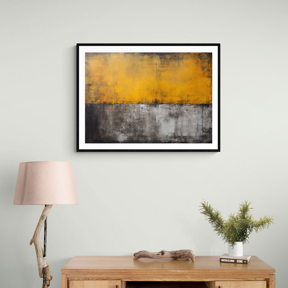 Split Black & Gold Abstract Wall Art Split Black & Gold Abstract Wall Art