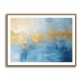 Gold Stroke on Blue Abstract Wall Art Gold Stroke on Blue Abstract Wall Art