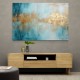 Gold Stroke on Blue Abstract 3 Wall Art Gold Stroke on Blue Abstract 3 Wall Art