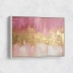 Gold Stroke on Pink Abstract Wall Art