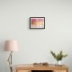 Gold Stroke on Pink Abstract Wall Art