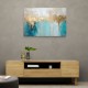 Gold Stroke on Blue Abstract 4 Wall Art Gold Stroke on Blue Abstract 4 Wall Art