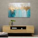 Gold Stroke on Blue Abstract 4 Wall Art Gold Stroke on Blue Abstract 4 Wall Art