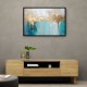 Gold Stroke on Blue Abstract 4 Wall Art Gold Stroke on Blue Abstract 4 Wall Art